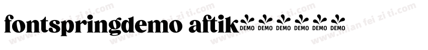 fontspringdemo aftik字体转换